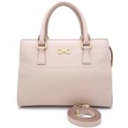 Pre-owned Leather handbags Salvatore Ferragamo Pre-owned , Pink , Dame...