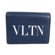 Pre-owned Leather wallets Valentino Vintage , Blue , Dames