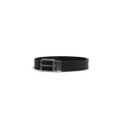 Klassieke Leren Riem met Gespsluiting Calvin Klein , Black , Heren