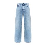 Jeans met logo Versace , Blue , Heren