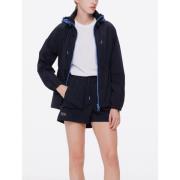 Navy Dark Jas met Verborgen Capuchon Duvetica , Blue , Dames