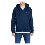 Blauwe Hoodie met Rits voor Mannen Herfst/Winter Tommy Hilfiger , Blue...