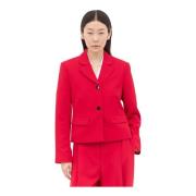 Klassieke Twill Blazer Ganni , Red , Dames