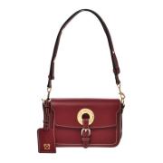 Gouden Cirkel Wijn Schoudertas Love Moschino , Red , Dames