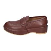 Leren Loafers voor Vrouwen Moma , Brown , Dames