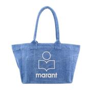 Biologische Canvas Schoudertas met Rits Isabel Marant , Blue , Dames