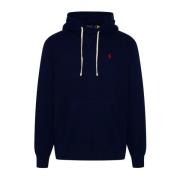 Blauwe Katoenmix Hoodie met Geborduurd Pony Logo Polo Ralph Lauren , B...