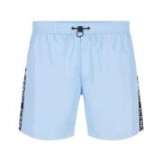 Hemelsblauwe Swimshort met Taping Iceberg , Blue , Heren