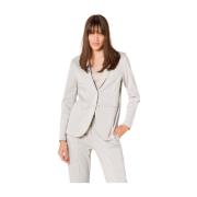 Helena Dames Blazer in Jersey Mason's , Beige , Dames