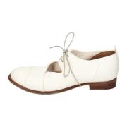 Elegante Vintage Lederen Schoenen Moma , White , Dames