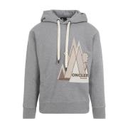 Lichtgrijze Hoodie Sweater Moncler , Gray , Heren