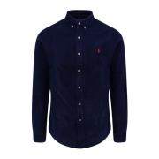 Velver Geborduurd Logo Button Down Overhemd Polo Ralph Lauren , Blue ,...