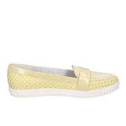 Suede Loafers voor Vrouwen Geox , Yellow , Dames