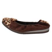 Suede Ballet Flats voor Vrouwen Calpierre , Brown , Dames