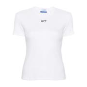 Stempelstijl Wit Zwart Off White , White , Dames