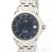 Pre-owned Stainless Steel watches Omega Vintage , Blue , Heren