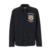 Zwarte Gewatteerde Tigre Jassen Kenzo , Black , Heren