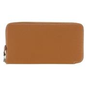 Pre-owned Canvas wallets Hermès Vintage , Brown , Dames