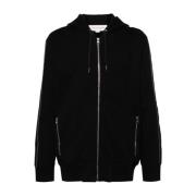 Zwarte Hoodie Trui Jersey Katoen Alexander McQueen , Black , Heren