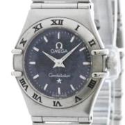 Pre-owned Stainless Steel watches Omega Vintage , Black , Heren