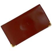 Pre-owned Leather wallets Cartier Vintage , Red , Dames