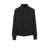 Zwarte wollen bomberjack Yohji Yamamoto , Black , Dames