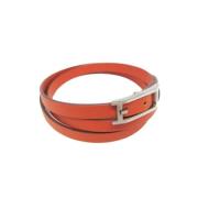 Pre-owned Leather bracelets Hermès Vintage , Orange , Dames