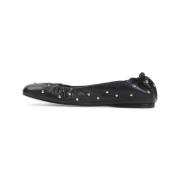 Zwarte Leren Ballerinas Elegante Stijl Chloé , Black , Dames