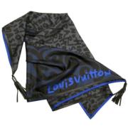 Pre-owned Silk scarves Louis Vuitton Vintage , Blue , Dames