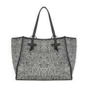 Zwarte Leren Shopper Marcella Gianni Chiarini , Black , Dames