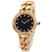 Pre-owned Rose Gold watches Bvlgari Vintage , Black , Dames