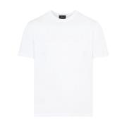 Wit Katoenen T-Shirt Ronde Hals Brioni , White , Heren