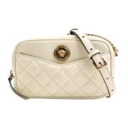 Pre-owned Leather shoulder-bags Versace Pre-owned , White , Dames