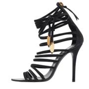 Pre-owned Leather sandals Giuseppe Zanotti Pre-owned , Black , Dames