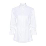 Witte Blouse Elegante Stijl Elisabetta Franchi , White , Dames