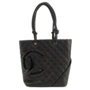 Pre-owned Leather handbags Chanel Vintage , Black , Dames