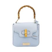 Trendy Crossbody Tas met Gouden Details Baldinini , Blue , Dames