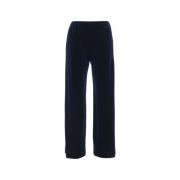 Blauwe Velvet Broek Aw24 Gender , Blue , Dames