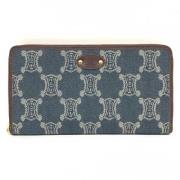 Pre-owned Fabric wallets Celine Vintage , Blue , Dames