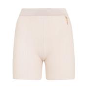 Chique Nude & Neutrals Elastische Taille Shorts Jacquemus , Beige , Da...