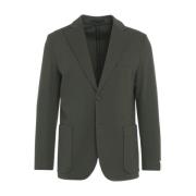 Groene Single-breasted Blazer Aw24 Paolo Pecora , Green , Heren