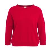 Rode Cashmere Trui Aw24 MVM , Red , Dames