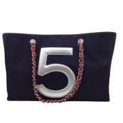 Pre-owned Canvas handbags Chanel Vintage , Blue , Dames