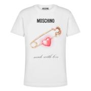 Fantasia Bianco T-Shirt Moschino , White , Dames