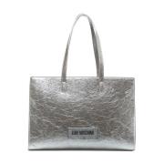 Zilveren Shopper Tas Love Moschino , Gray , Dames