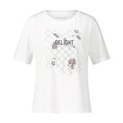 Sprankelend Rhinestone T-shirt Marc Cain , White , Dames