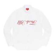 Beperkte oplage wit overhemd met grafische print Supreme , White , Her...