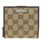 Pre-owned Canvas wallets Gucci Vintage , Brown , Dames