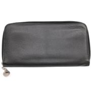 Pre-owned Leather wallets Bvlgari Vintage , Black , Dames