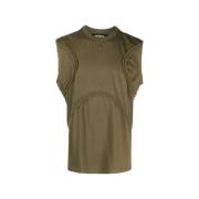 Mouwloos Grunge Olive T-shirt Misbhv , Green , Dames